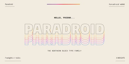 Paradroid Font Poster 3