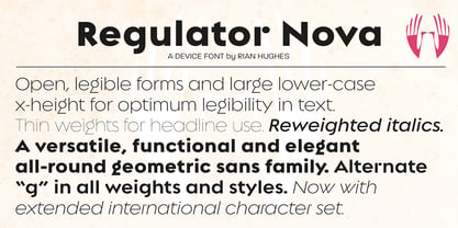 Regulator Nova Font Poster 7