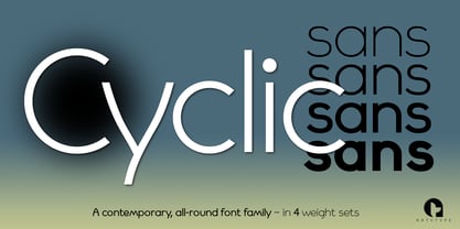 Cyclic Sans Police Poster 6