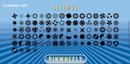 Altemus Pinwheels Font Poster 2