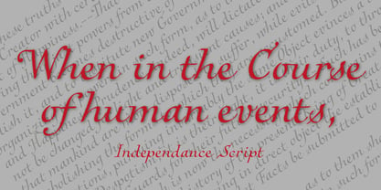 Independence Script Font Poster 3