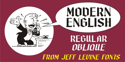 Modern English JNL Font Poster 1