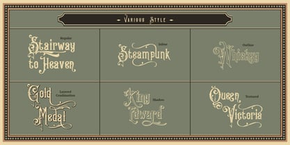 Victorian Fonts Collection Fuente Póster 6