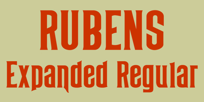 Rubens Expanded Regular Font Poster 1
