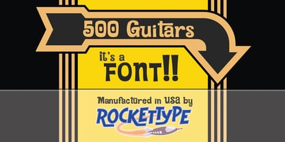500 Guitars Fuente Póster 1