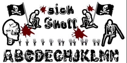 Sick Skull Font Poster 4