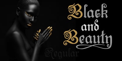 Black And Beauty Font Poster 2