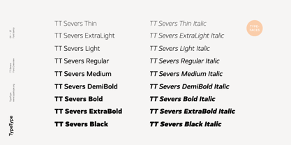 TT Severs Font Poster 9