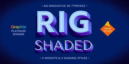 Rig Shaded Font Poster 1