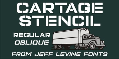 Cartage Stencil JNL Font Poster 1