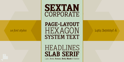 Sextan Serif Font Poster 2