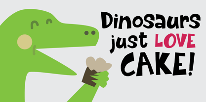Dinosaur Cake Font Poster 1