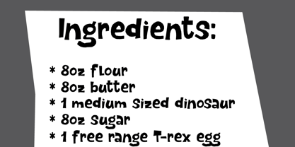 Dinosaur Cake Font Poster 3