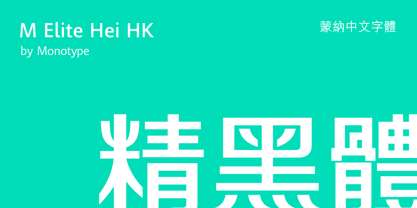 M Elite Hei HK Font Poster 1