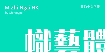 M Zhi Ngai HK Font Poster 1