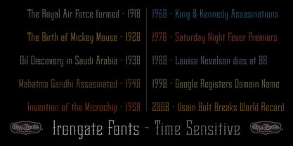 Irongate Font Poster 8