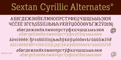 Sextan Cyrillic Font Poster 4