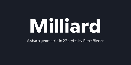 Milliard Font Poster 1