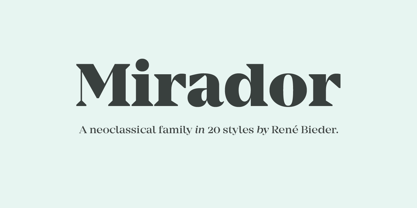 Mirador Font Poster 1