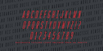 Rocinante Titling Font Poster 2