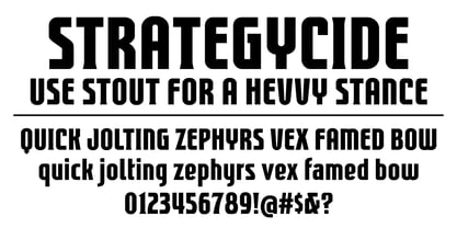 FTY Strategycide Font Poster 8