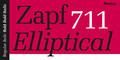 Zapf Elliptical 711 Fuente Póster 1