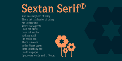 Sextan Serif Fuente Póster 1