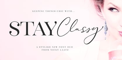 Stay Classy Font Duo Fuente Póster 10