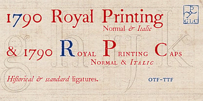 1790 Royal Printing Font Poster 1