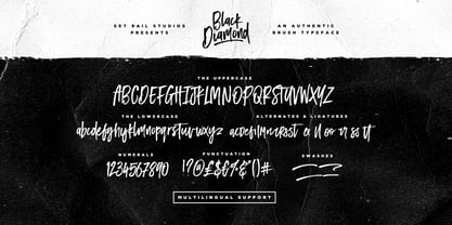Black Diamond Font Poster 2