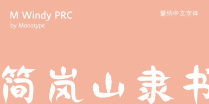 M Windy PRC Font Poster 1