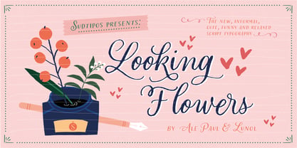 Looking Flowers Police Affiche 2