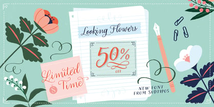 Looking Flowers Font Poster 14