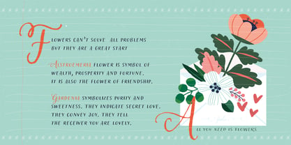 Looking Flowers Font Poster 5