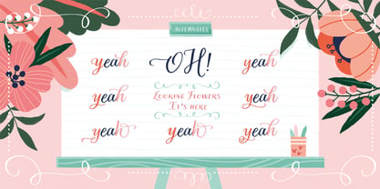 Looking Flowers Font Poster 11