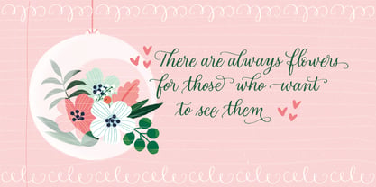 Looking Flowers Font Poster 9