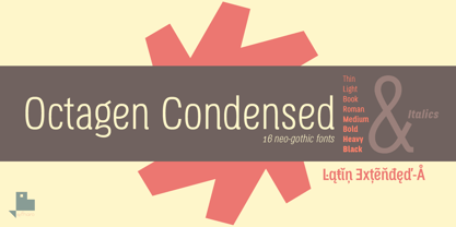 Octagen Condensed Font Poster 3
