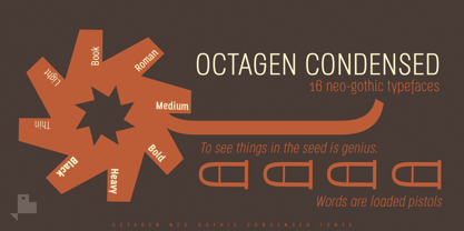 Octagen Condensed Font Poster 7