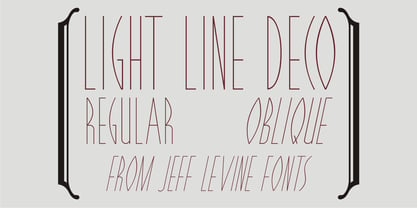 Light Line Deco JNL Font Poster 1