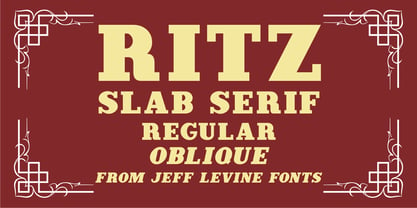 Ritz Slab Serif JNL Fuente Póster 1