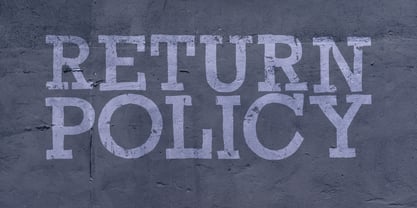 Return Policy Font Poster 5