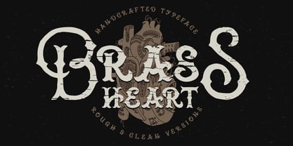 Brass Heart Font Poster 5