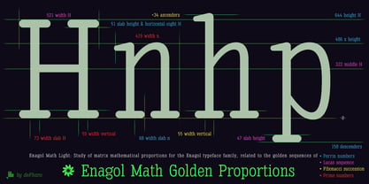 Enagol Math Font Poster 2