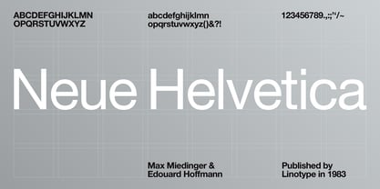 Neue Helvetica Font Poster 1