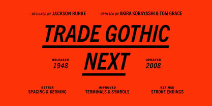 Trade Gothic Next Font Poster 1