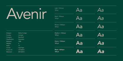 Avenir Font Poster 7