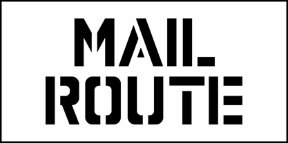 Mail Route JNL Font Poster 2