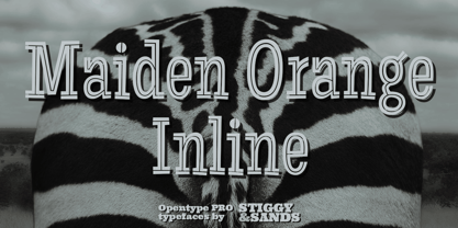 Maiden Orange Inline Pro Font Poster 1