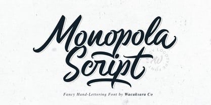 Monopola Script Fuente Póster 1