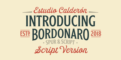 Bordonaro Script Fuente Póster 1